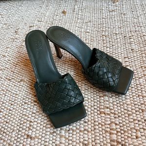 Asos Square Toe Green Heels
